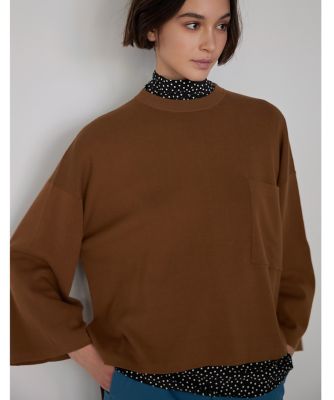 《大きいサイズ》ハイツイストコットンＴシャツライクニット（７１２４１７０８２７）