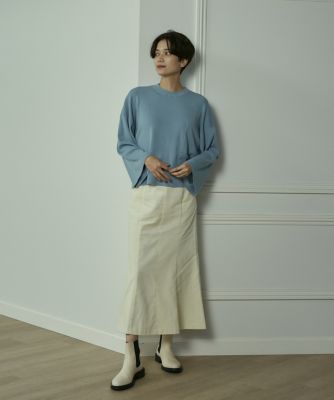 《大きいサイズ》ハイツイストコットンＴシャツライクニット（７１２４１７０８２７）