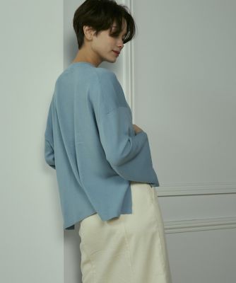 《大きいサイズ》ハイツイストコットンＴシャツライクニット（７１２４１７０８２７）