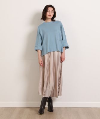 《大きいサイズ》ハイツイストコットンＴシャツライクニット（７１２４１７０８２７）