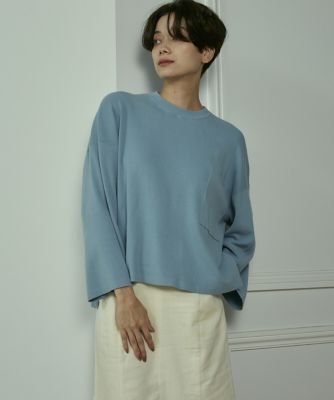 《大きいサイズ》ハイツイストコットンＴシャツライクニット（７１２４１７０８２７）