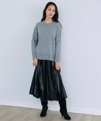 《大きいサイズ》クルーネックワイドニット（７１２４１７０８５８）