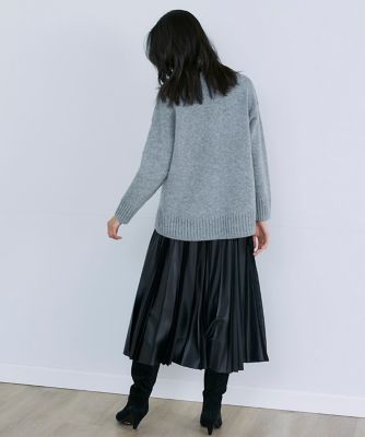 《大きいサイズ》クルーネックワイドニット（７１２４１７０８５８）
