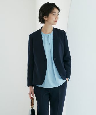 《大きいサイズ》　カラーレスジャケット（７１３０１４１８２１）