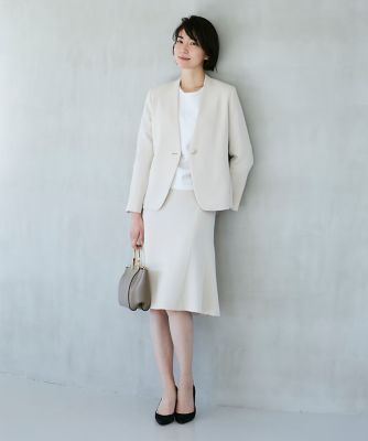 《大きいサイズ》　カラーレスジャケット（７１３０１４１８２１）