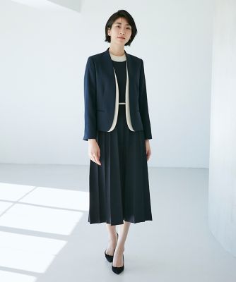 《大きいサイズ》配色ペプラムジャケット（７１３０１４１８２２）