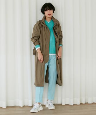 ＜INED L (Women/大きいサイズ)＞《大きいサイズ》スタンドカラーライトコート（７１３１１１４８０４）