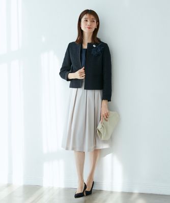 《大きいサイズ》ノーカラーツイードジャケット《ＲＯＢＥ　ＳＵＰＥＲＩＯＲ　ＣＬＯＳＥＴ》（７１３１１４１８０２）