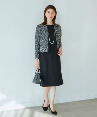 《大きいサイズ》ノーカラーツイードジャケット《ＲＯＢＥ　ＳＵＰＥＲＩＯＲ　ＣＬＯＳＥＴ》（７１３１１４１８０２）