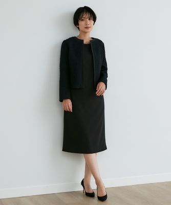 《大きいサイズ》ノーカラーツイードジャケット《ＲＯＢＥ　ＳＵＰＥＲＩＯＲ　ＣＬＯＳＥＴ》（７１３１１４１８０２）