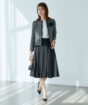 《大きいサイズ》グログランタックスカート《ＲＯＢＥ　ＳＵＰＥＲＩＯＲ　ＣＬＯＳＥＴ》（７１３１１５２８０２）