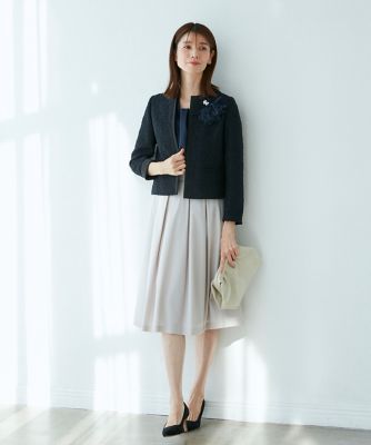 《大きいサイズ》グログランタックスカート《ＲＯＢＥ　ＳＵＰＥＲＩＯＲ　ＣＬＯＳＥＴ》（７１３１１５２８０２）