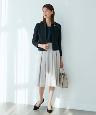 《大きいサイズ》グログランタックスカート《ＲＯＢＥ　ＳＵＰＥＲＩＯＲ　ＣＬＯＳＥＴ》（７１３１１５２８０２）