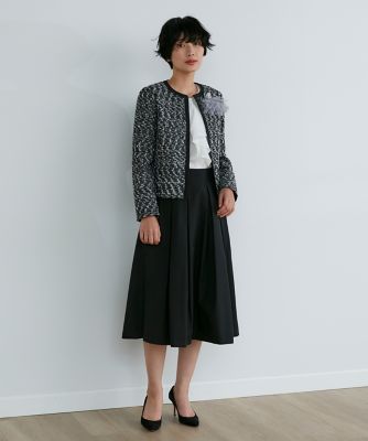 《大きいサイズ》グログランタックスカート《ＲＯＢＥ　ＳＵＰＥＲＩＯＲ　ＣＬＯＳＥＴ》（７１３１１５２８０２）