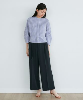 《大きいサイズ》ツータックワイドパンツ（７１３１１６１８３２）
