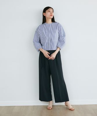 《大きいサイズ》ツータックワイドパンツ（７１３１１６１８３２）