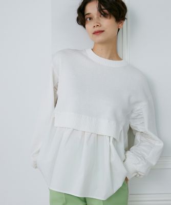 ＜Luftrobe (Women)＞《Ｌｕｆｔｒｏｂｅ》ドッキングニット（７１３１１７０２０２）