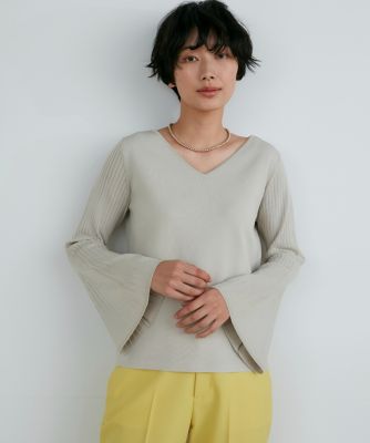 ＜Luftrobe (Women)＞《Ｌｕｆｔｒｏｂｅ》フレアー袖ニットプルオーバー（７１３１１７０２１３）