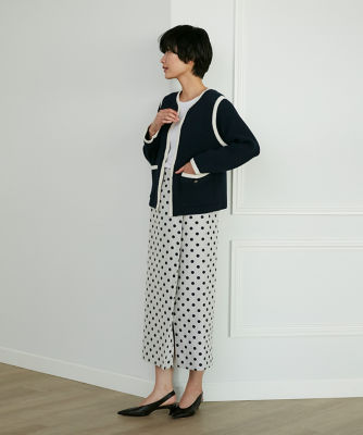 バイカラーニットジャケット（7131178003） | INED (Women