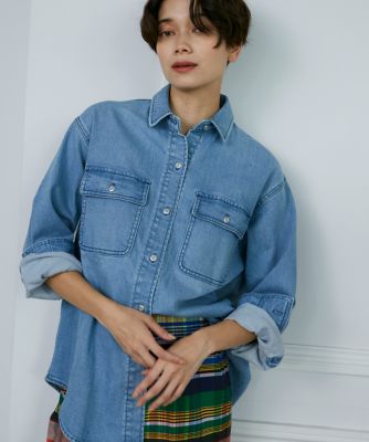 《ＳＵＰＥＲＩＯＲ　ＣＬＯＳＥＴ》別注デニムミリタリーシャツ《Ｈｅａｌｔｈｙ　ＤＥＮＩＭ》（７１３１１８１６０１）