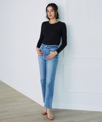 ＜SUPERIOR CLOSET (Women)＞《ＳＵＰＥＲＩＯＲ　ＣＬＯＳＥＴ》Ｔａｌｌｏｗ　ハイライズストレートデニム《Ｈｅａｌｔｈｙ　ＤＥＮＩＭ》（７１３２１６１６０９）