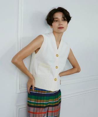 ＜INED (Women)＞ニットジレ（７１３２１７００１０）