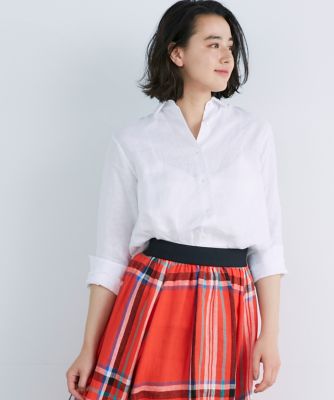 ＜INED (Women)＞レギュラーカラーリネンシャツ（７１３２１８１００３）