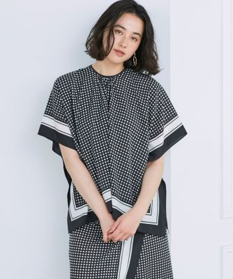 ＜INED (Women)＞パネルプリントブラウス（７１３２１８２０５２）