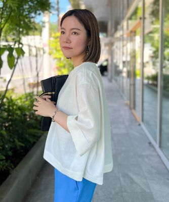 ＜INED (Women)＞リネンライクオーバーブラウス（７１３２１８２０６０）