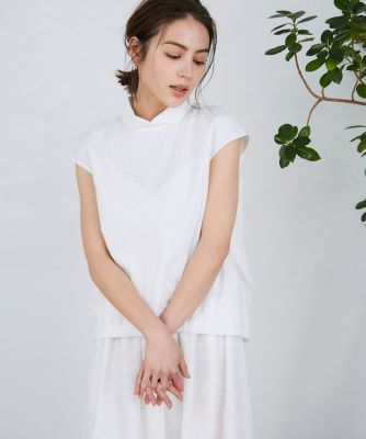 ＜INED L (Women/大きいサイズ)＞《大きいサイズ》フロントレースブラウス（７１３２１８２８１３）