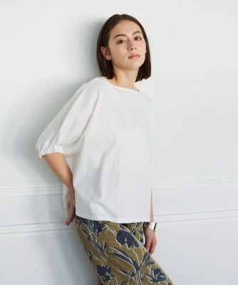 ＜INED (Women)＞ドルマンスリーブギャザーカットソー（７１３２１９００１３）