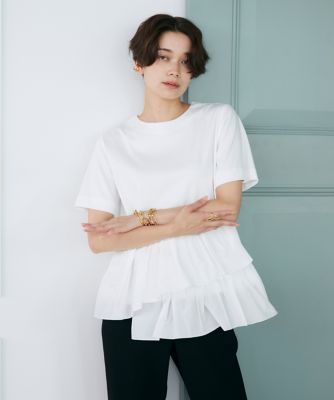 ＜INED (Women)＞ペプラムドッキングカットソー（７１３２１９００３０）