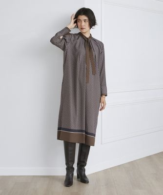 ＜INED L (Women/大きいサイズ)＞《大きいサイズ》小紋プリントワンピース（７１３３１２１８０８）