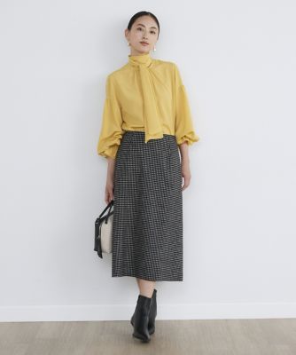 ＜INED (Women)＞ドット柄Ａラインスカート（７１３３１５２０２５）