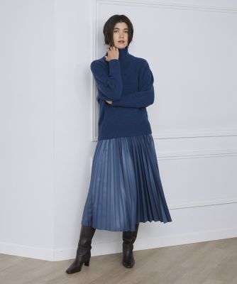 ＜INED L (Women/大きいサイズ)＞《大きいサイズ》ランダムプリーツスカート（７１３３１５２８１１）