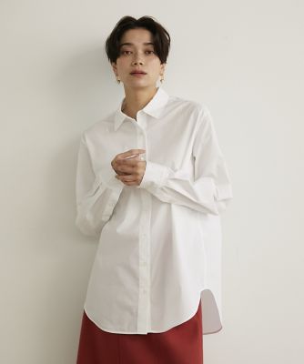 ＜INED (Women)＞レギュラーシャツ《Ｐｒｉｍｅ　ｆｌｅｘ》（７１３３１８１００１）