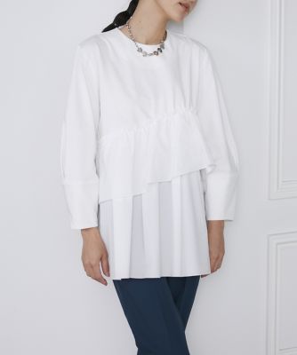 ＜INED (Women)＞タフタフリルドッキングカットソー（７１３３１９０００８）