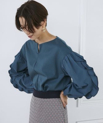 《大きいサイズ》タフタスリーブカットソー（７１３３１９０８０７）