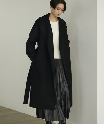 極美品 ☺︎ INED ウール ベルテッドコート 黒 サイズ7 上質✨️INED 11サイズ ウール ベルテッドコート 黒 Lサイズ - メルカリ