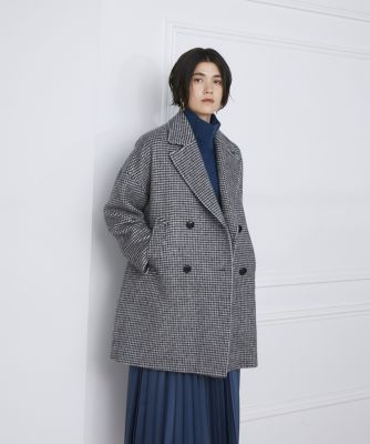 定価￥79200　新品未使用イネド　千鳥柄Pコート 千鳥柄Pコート | イネド(INED) | マルイウェブチャネル