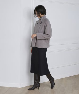 スタンドカラーショートコート（7134112001） | INED (Women