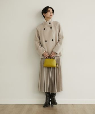 スタンドカラーショートコート（7134112001） | INED (Women