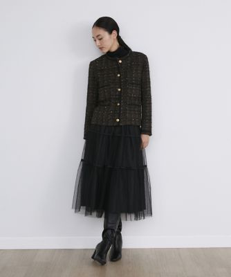 チュールティアードスカート（7134152008） | INED (Women