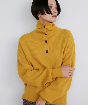 ハイネックボタンニット（7134170062） | INED (Women