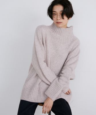 ＜INED L (Women/大きいサイズ)＞《大きいサイズ》ミックスカラーハイネックニット（７１３４１７０８７０）