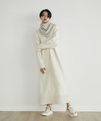 ＜INED (Women)＞ミドルゲージニットワンピース（７１３４１７２０５１）