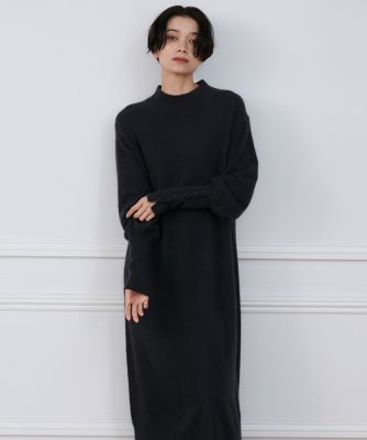 ＜INED L (Women/大きいサイズ)＞《大きいサイズ》ラクーンブレンドニットワンピース（７１３４１７２８６４）