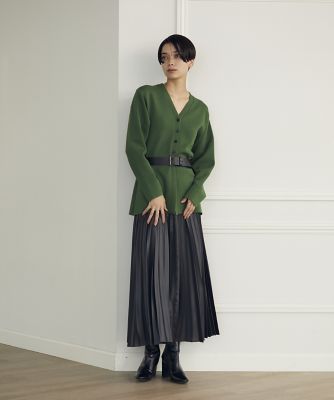 Malbon フーディ長袖スウェット象牙白/グリーン/ブラック秋冬限定 美品 ⛳ Luftrobe》ウエストシェイプカーディガン