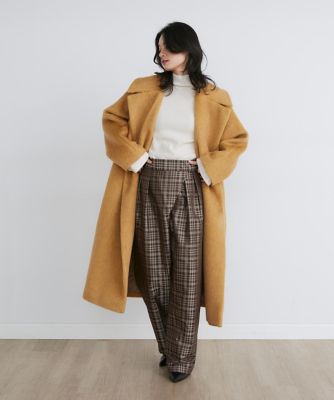 極美品✨ユナイテッドアローズ　23AW シャギー　モヘヤ　ロングコート　36 大きいサイズ》モヘヤシャギーロングコート《la veille by
