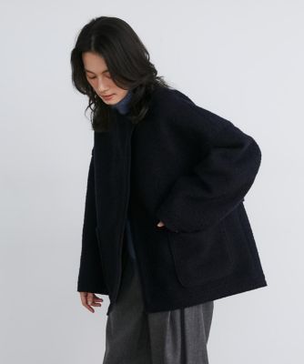 ＜la veille by SUPERIOR CLOSET (Women)＞プードルボンディングハーフコート《ｌａ　ｖｅｉｌｌｅ　ｂｙ　ＳＵＰＥＲＩＯＲ　ＣＬＯＳＥＴ》（７１４０１１２９０１）